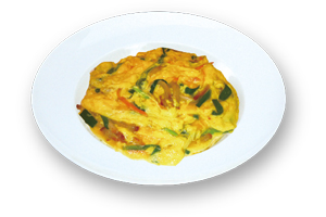 焼豚とニラ玉子炒め