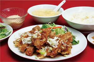 鶏肉のパリパリ揚げ<br>油淋ソース